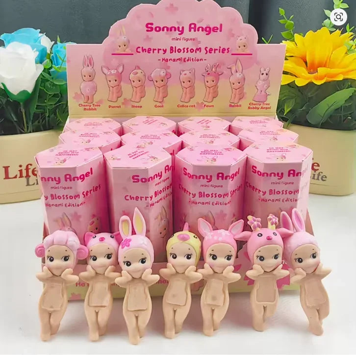 2025.New Sonny Ange Cherry Blossom Series Blind Box Toy Flower Sea Edition Collectible Mini Figure Desktop Ornament Kawaii Gifts