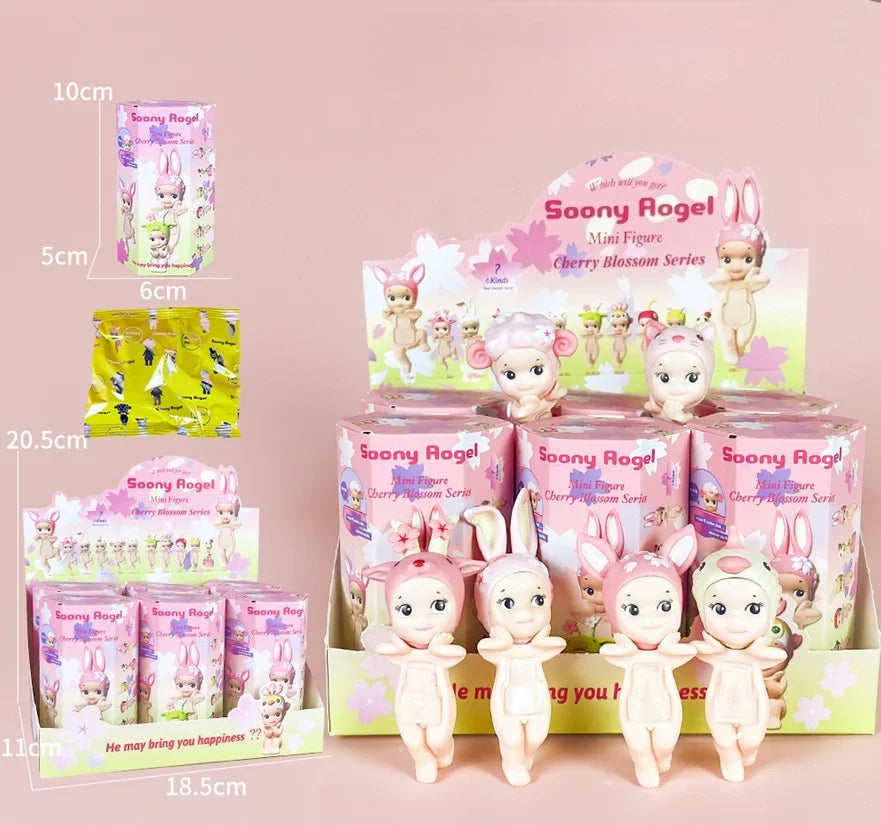 2025.New Sonny Ange Cherry Blossom Series Blind Box Toy Flower Sea Edition Collectible Mini Figure Desktop Ornament Kawaii Gifts