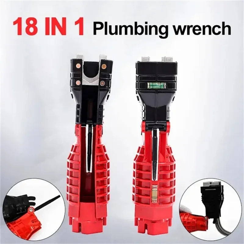 Faucet and Sink Installer 18 in 1 Multi-purpose Wrench Plumbing Tool for Toilet Bowl Sink Bathroom Kitchen Plumbing and more